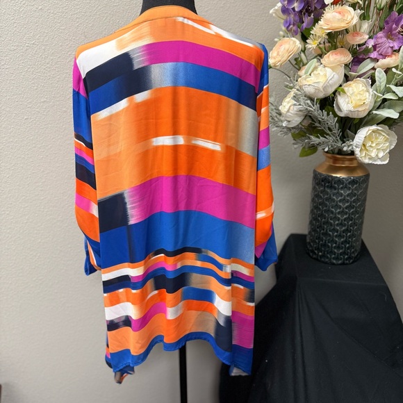 Chaus New York Women’s Multicolor Stripe Button-Down Blouse – Size M - Picture 4 of 8